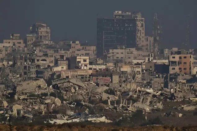 'No occupation': India backs UN resolution; votes for 'sovereign Palestinian state' along with 142 nations Buildings that were destroyed during the Israeli ground and air operations stand in the northern Gaza Strip as seen from southern Israel, Thursday, September 11, 2025. (AP)