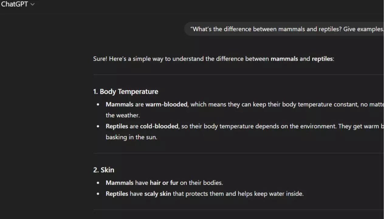 ChatGPT prompt for science problem