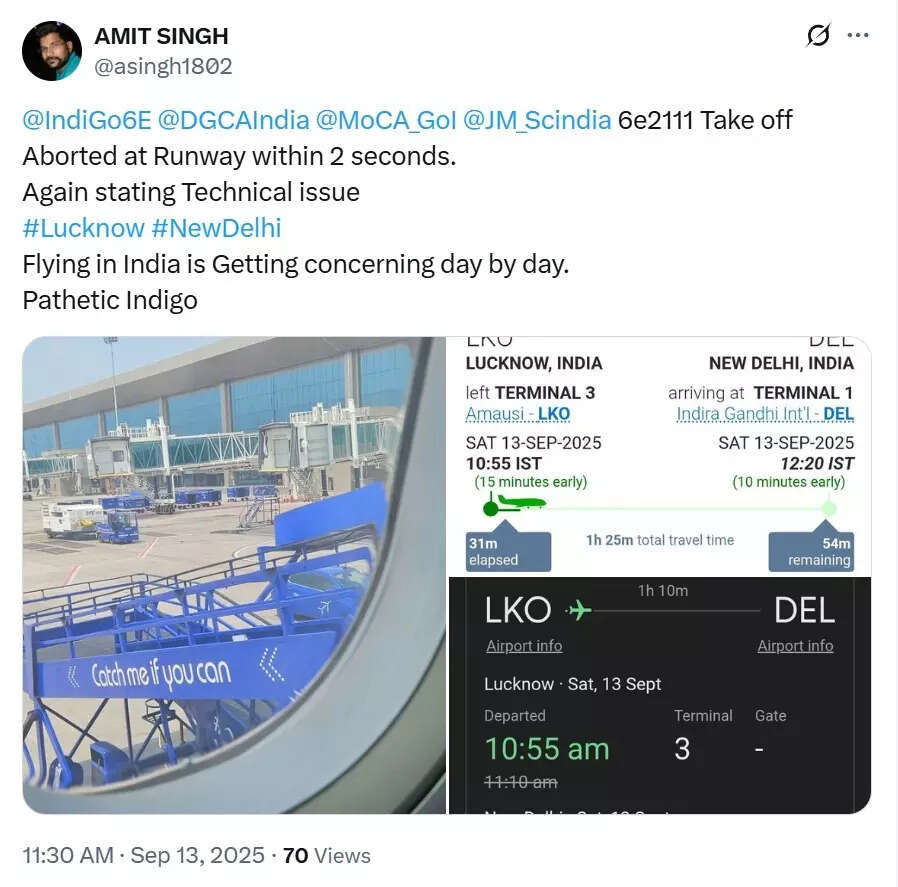 IndiGo Flight to Delhi