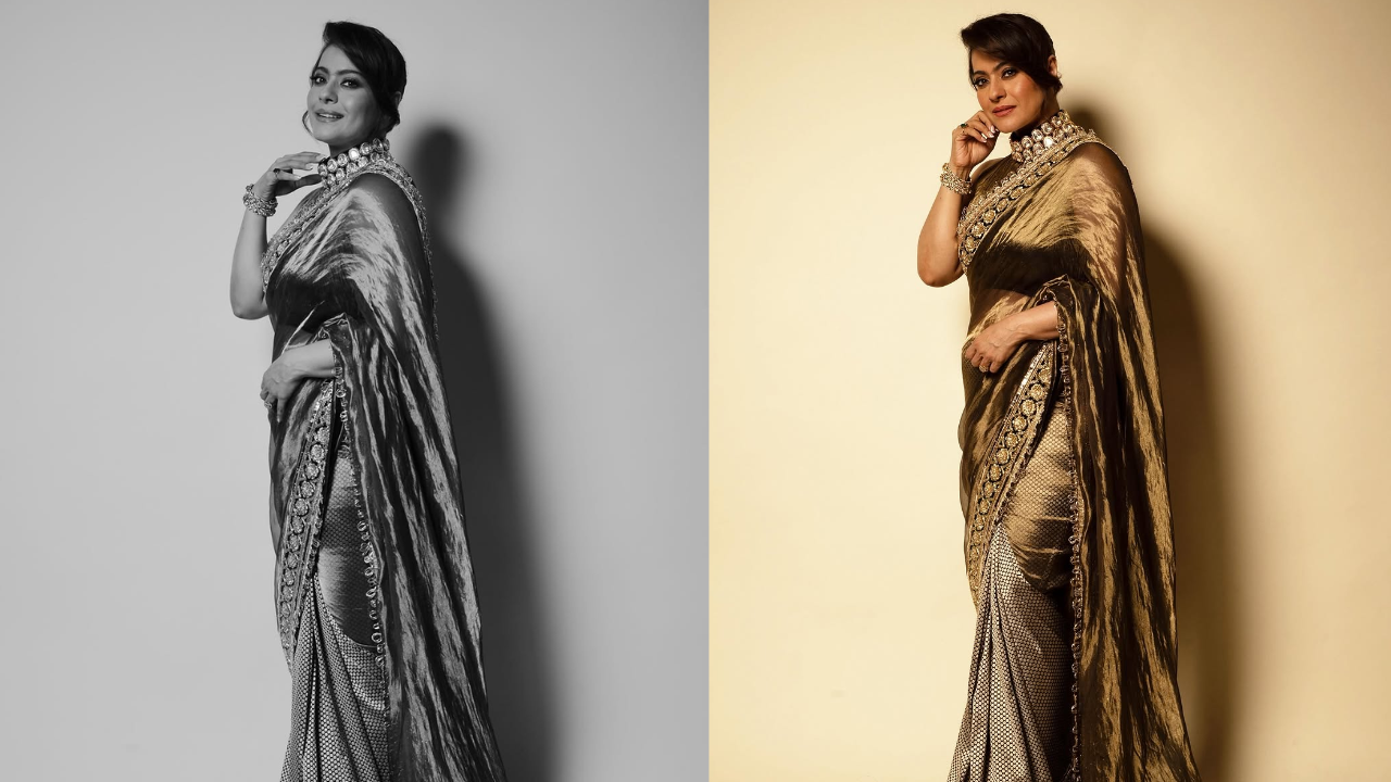 Kajol steps out as Manish Malhotra’s favourite muse