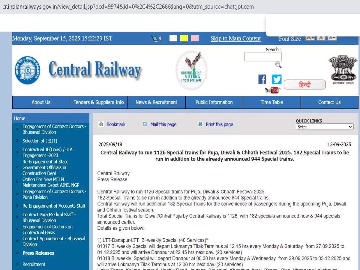 CENTRAL RAILWAYS