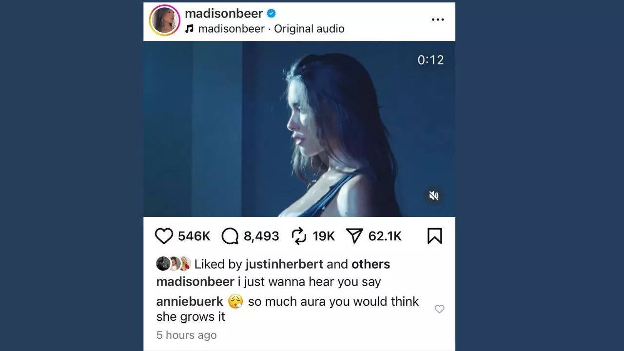 Justin Herbert likes Madison Beer post
