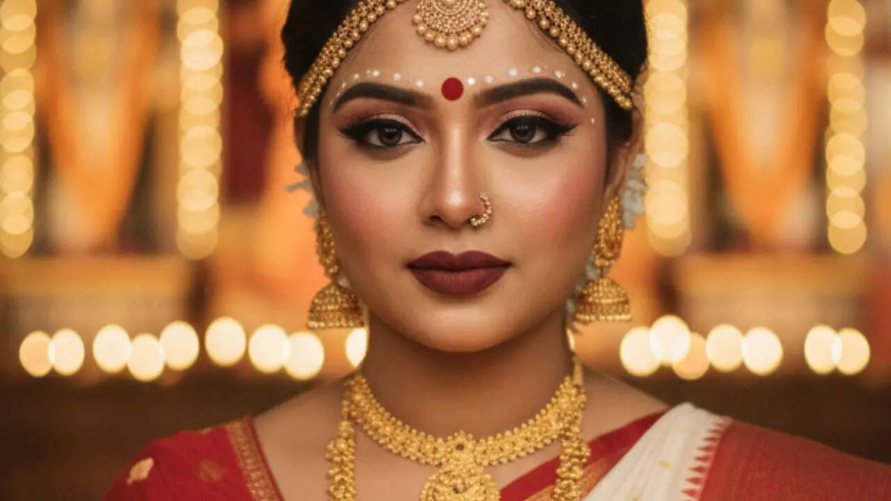 Close-up Durga Puja looks