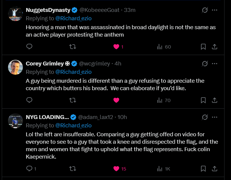 Some fans support NFL teams paying tribute to Charlie Kirk.(Image via X) Charlie Kirk