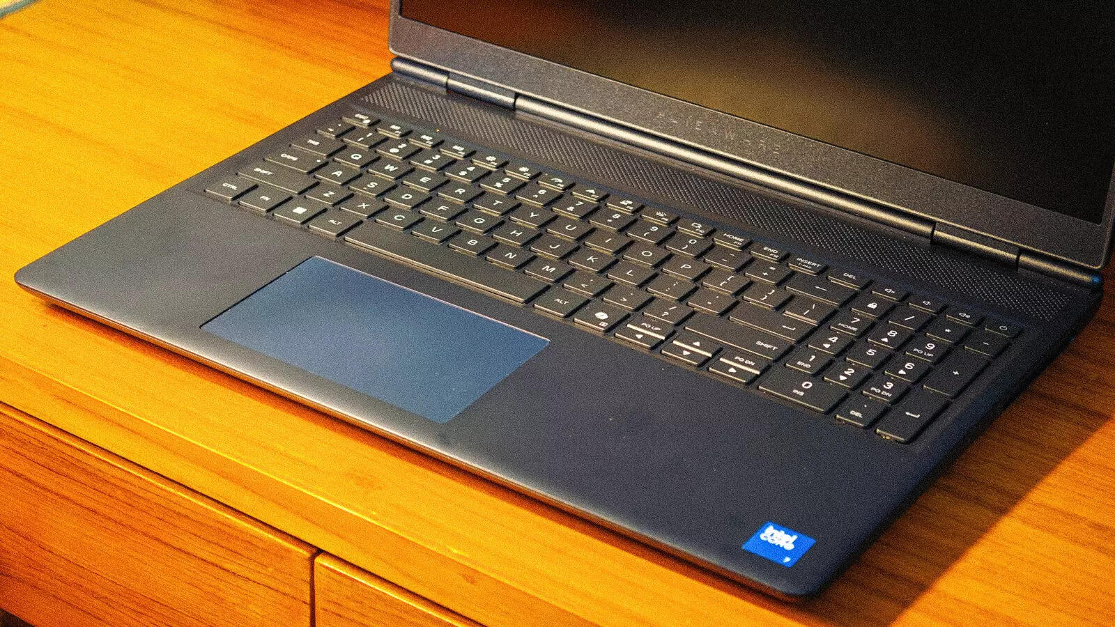 Keyboard on the 16 Aurora is comfortable, although the trackpad's just enough as usual