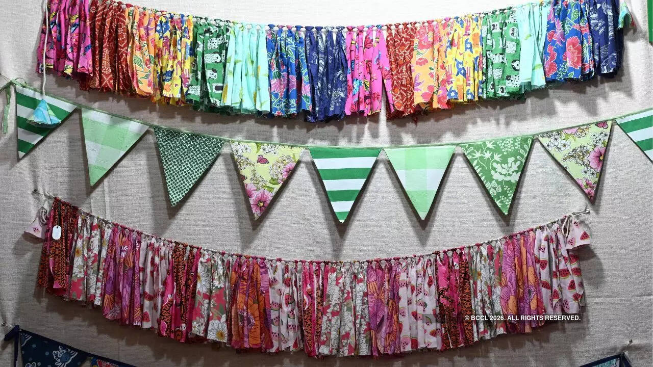 Textile waste into buntings