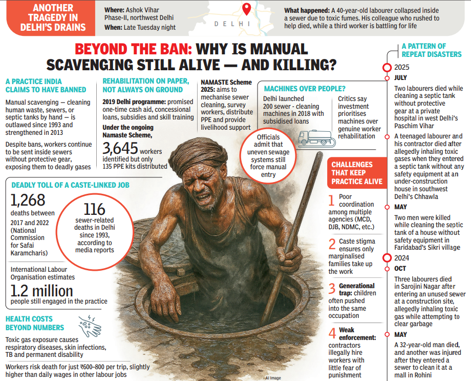 men forced to clean sewers