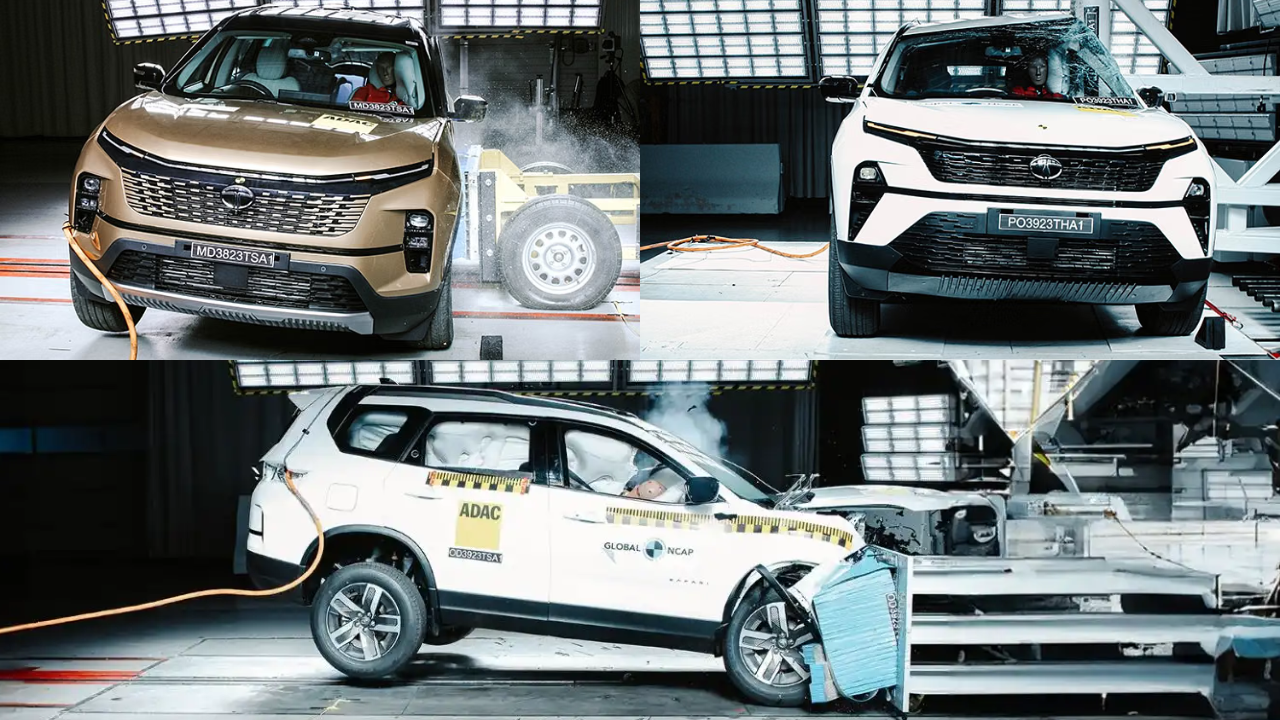 Tata Safari and Harrier crash tested