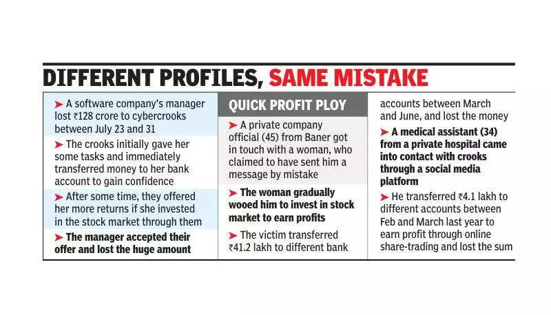 IT firm manager falls for online task & share baits, loses Rs1.28cr