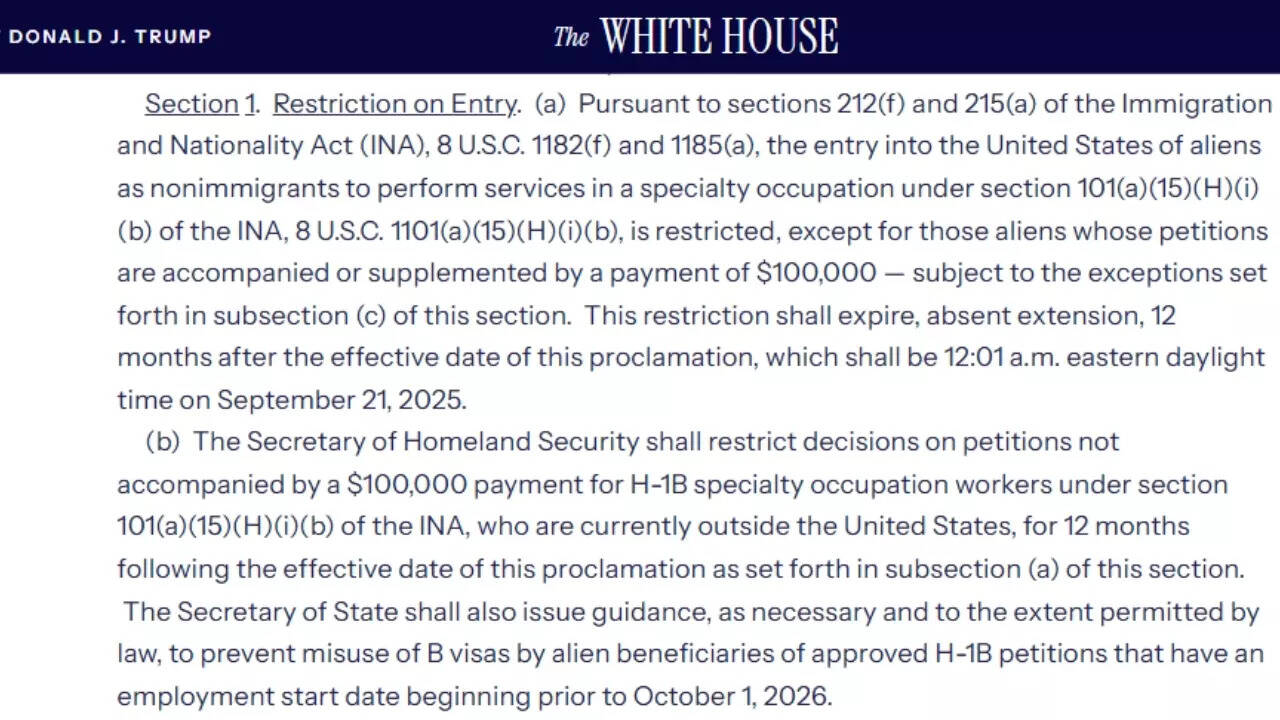 White House declaration