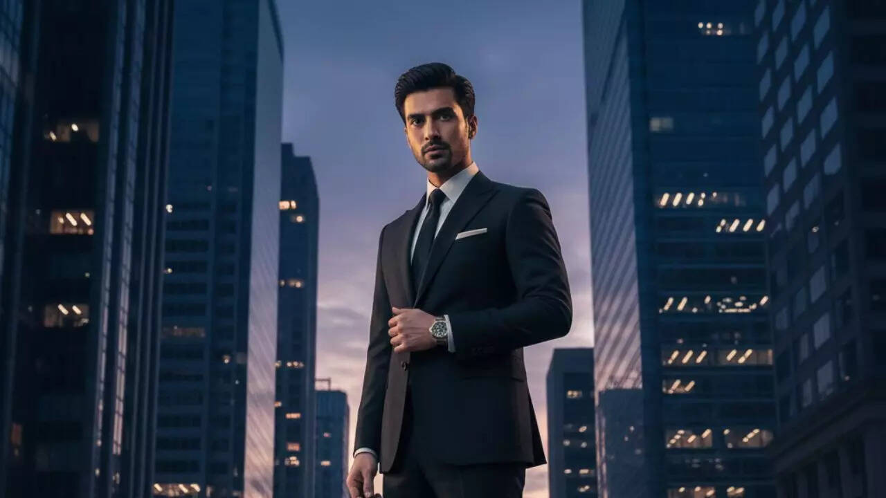 Vincenzo Cassano-Inspired Mafia Lawyer Look with Sleek Black Suit and Power City Backdrop