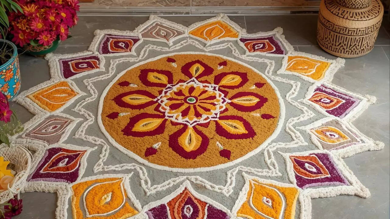 Create a warm welcome with rangoli designs