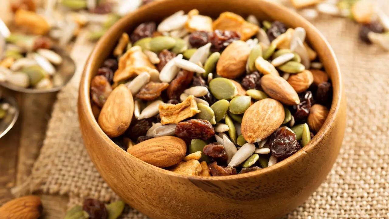 A nut and seed trail mix gives complete nutrition