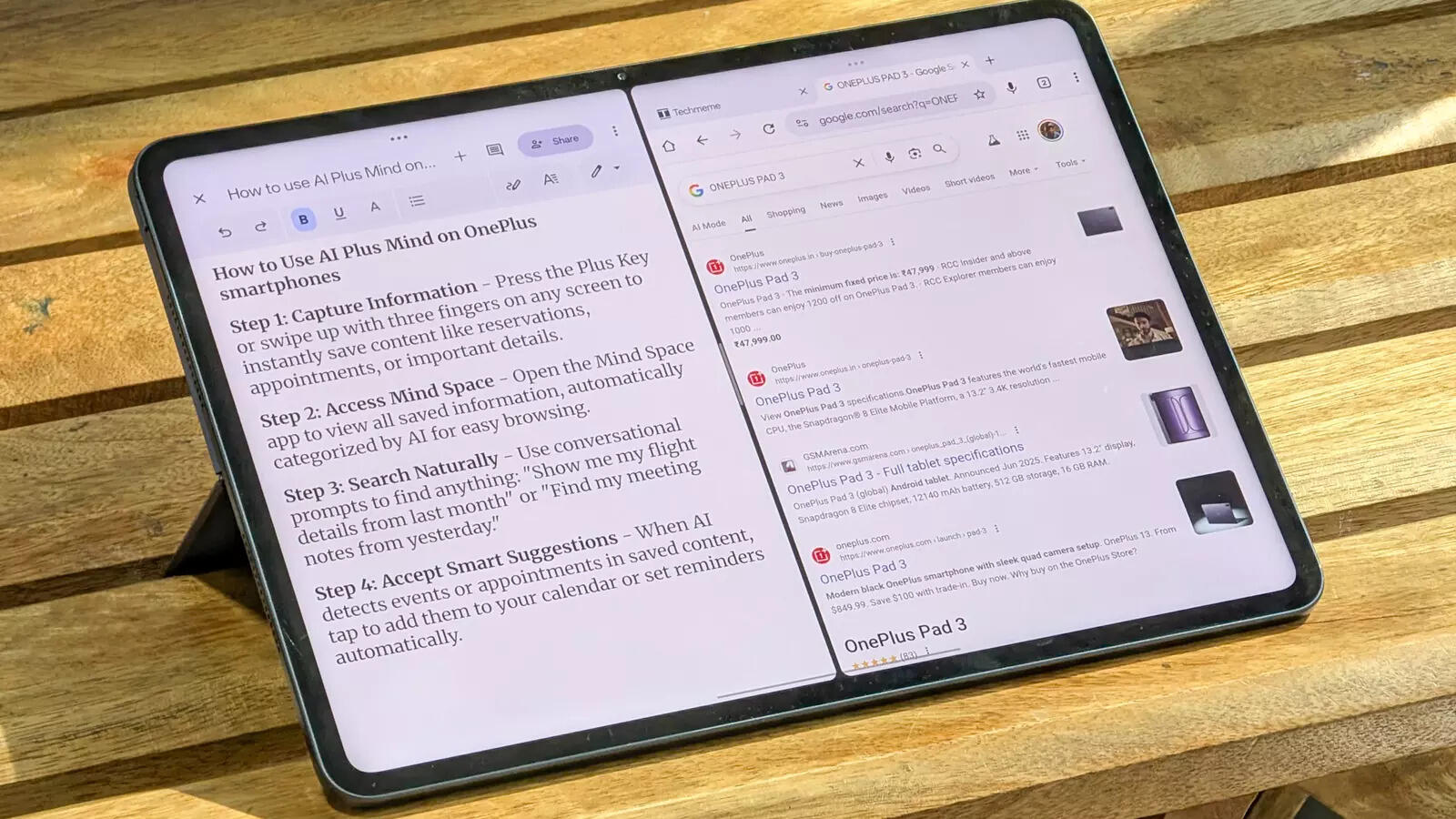 Split screen lets one use two apps simultaneously