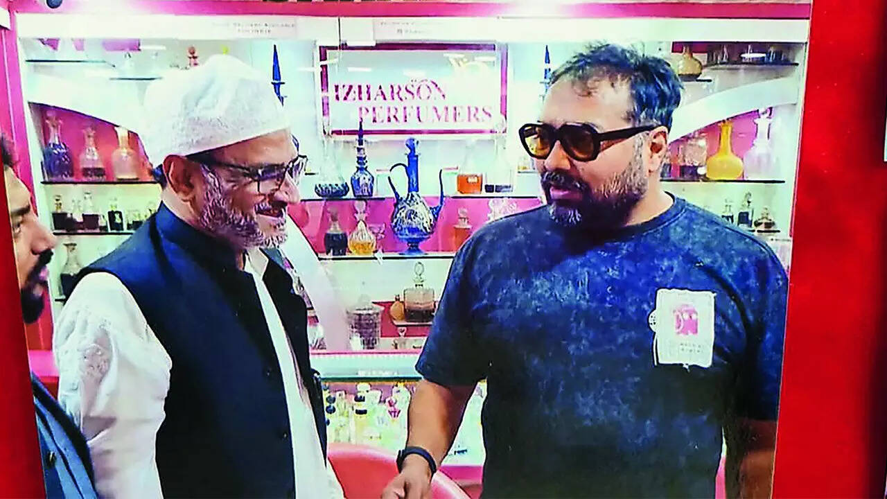 Filmmaker Anurag Kashyap with perfumer Imran Ahmad Abbasi in Lucknow
