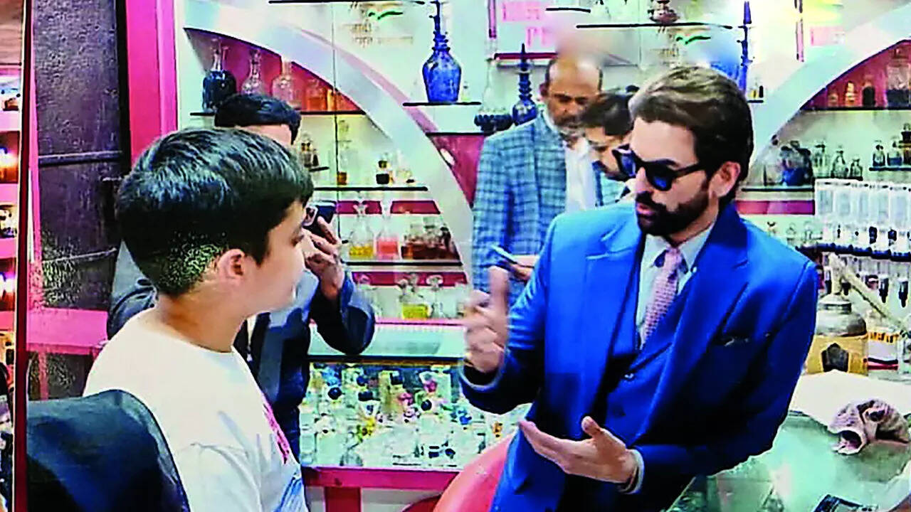 Neil Nitin Mukesh at an old perfume and ittar shop in the city