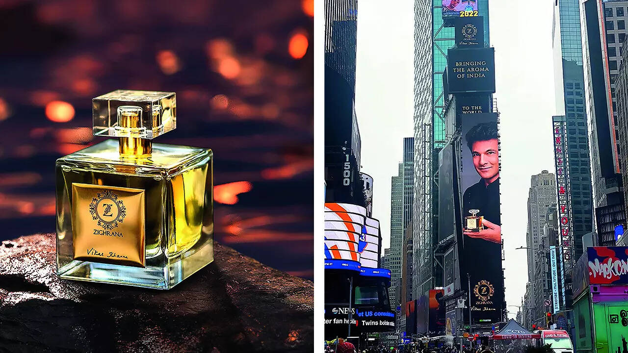 Zighrana perfumes ad featured at the Times Square in New York City
