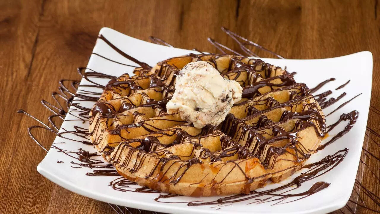 Waffles: Crispy outside, soft inside