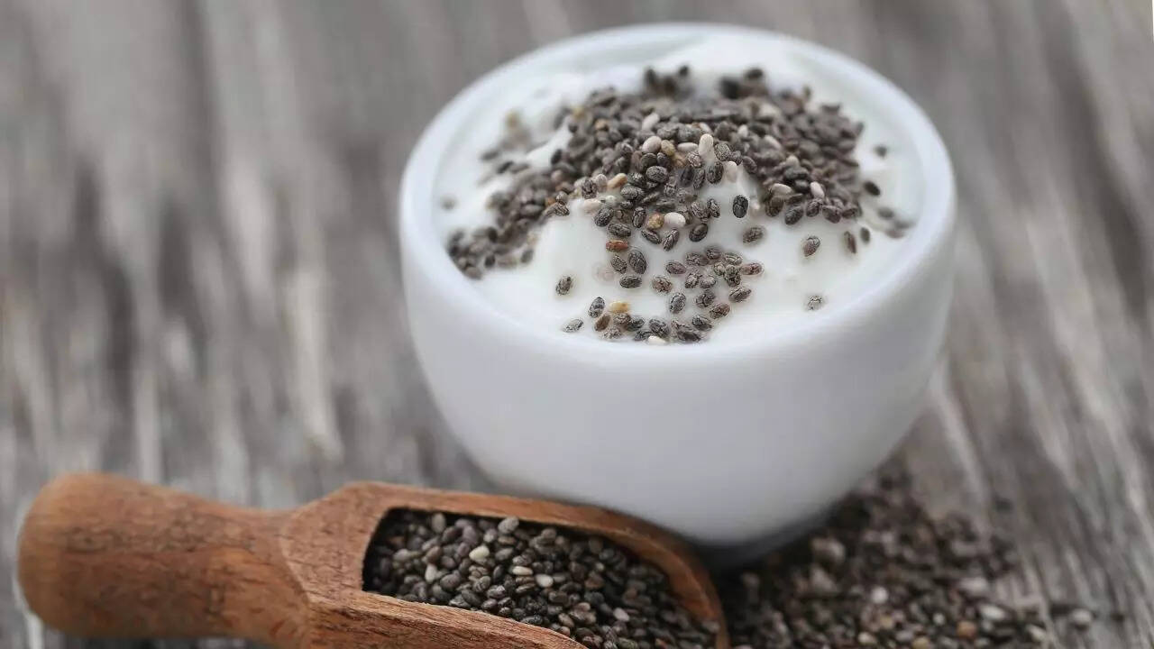 Chia seeds with curd