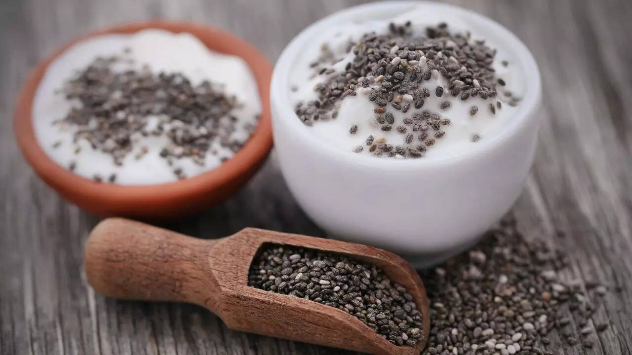 Chia seeds with curd