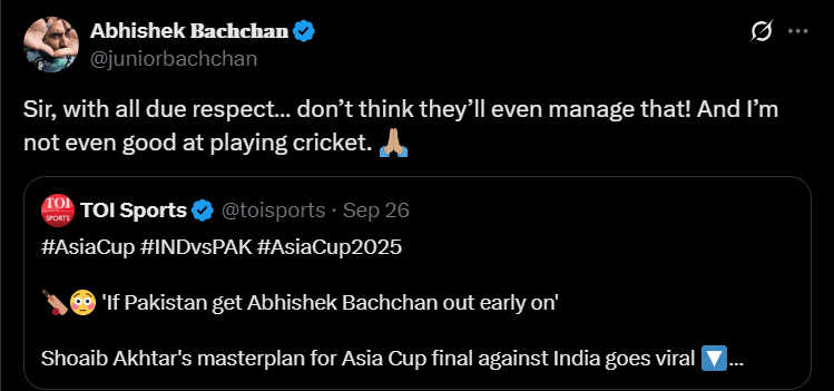Abhishek Bachchan tweet