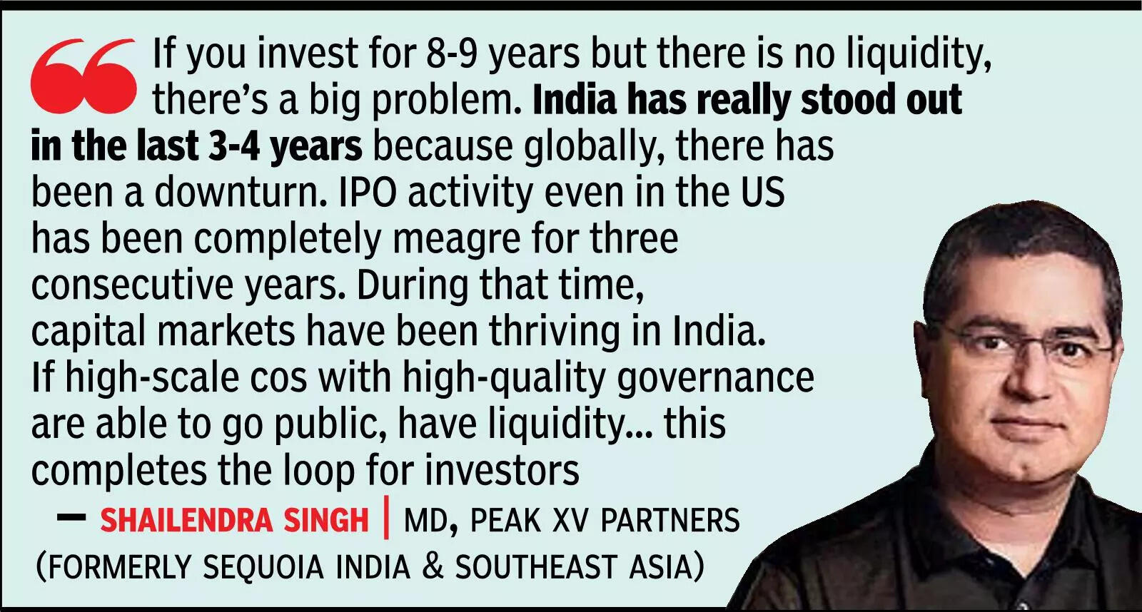 IPO Activity Slow In US, But There’s Spate Of Startups Going Public In India: Peak XV’s MD ‘Resilient D-St a boon for private investors’
