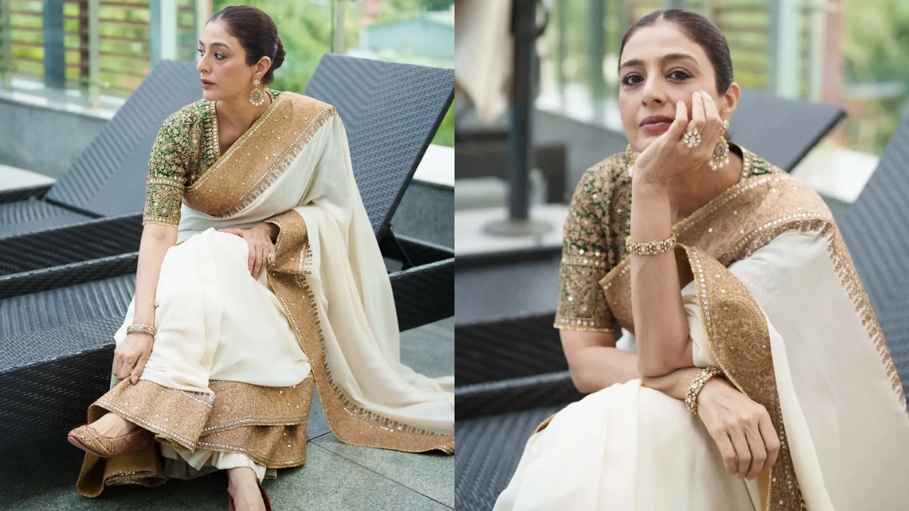 Tabu in gorgeous Heena Kochhar saree
