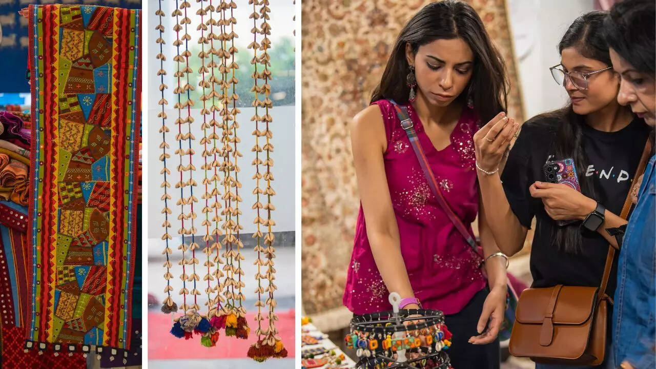 Lambani embroidery crafts from Karnataka and Maharashtra attract visitors Lambani embroidery crafts from Karnataka and Maharashtra attract visitors