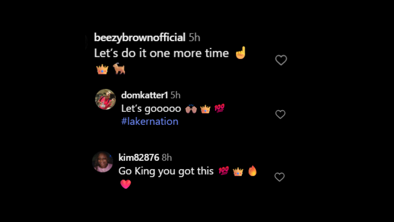 Fans supported LeBron James' Season 23