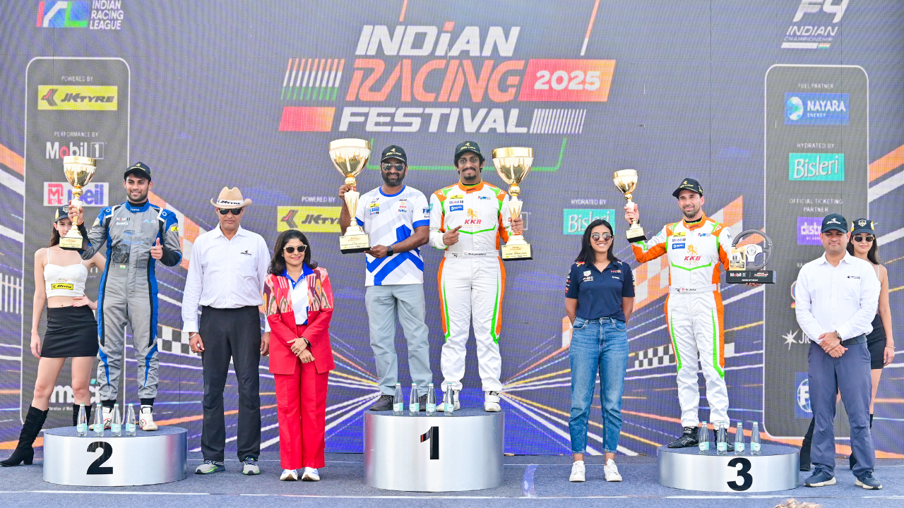 Kyle Kumaran of Kichcha’s Kings Bangalore secured victory with a time of 26:34.556, followed by Akhil Rabindra from Hyderabad Black Birds who finished second at 26:36.855, while Neel Jani, also representing Kichcha’s Kings Bangalore, claimed third place with a close 26:36.934.