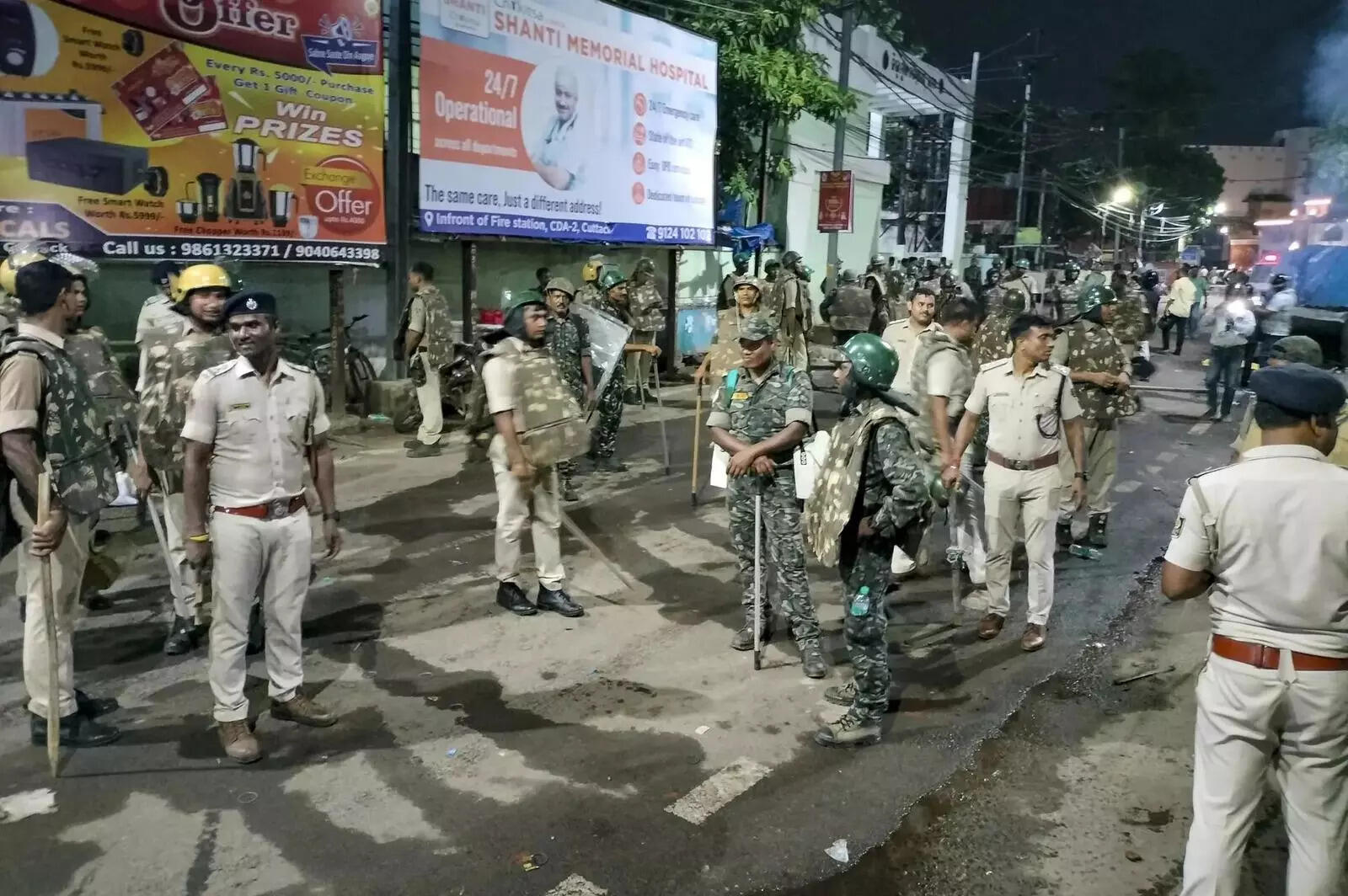 Cuttack tense after violence during Durga idol immersion (PTI photo) Cuttack tense after violence during Durga idol immersion (1).