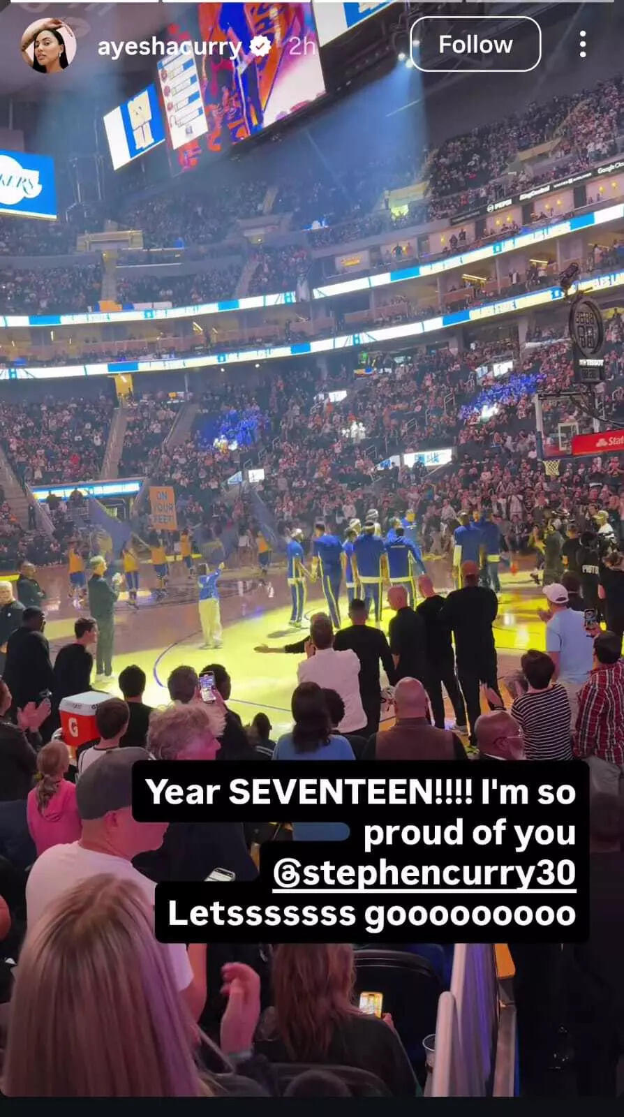 Ayesha Curry's Instagram story