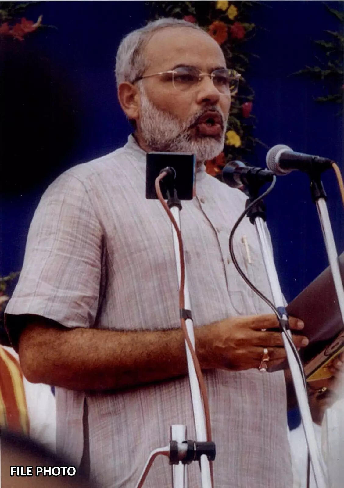 PM Modi taking oath as Gujarat CM in 2001