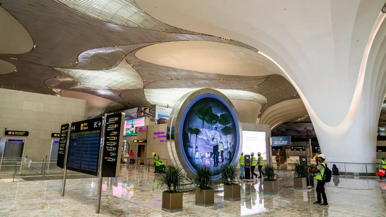 The airport, covering 1,160 hectares, is designed to eventually handle 90 million passengers annually and 3.25 million metric tonnes of cargo. -