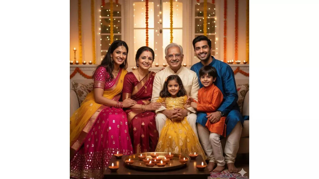 Diwali celebration portrait