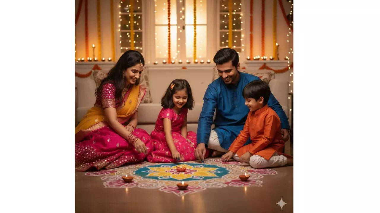 Diwali rangoli celebration