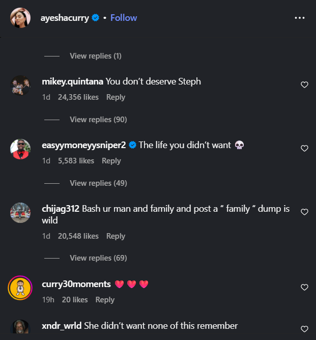 Fans are furious.(Image via Ayesha Curry/Instagram) Ayesha Curry