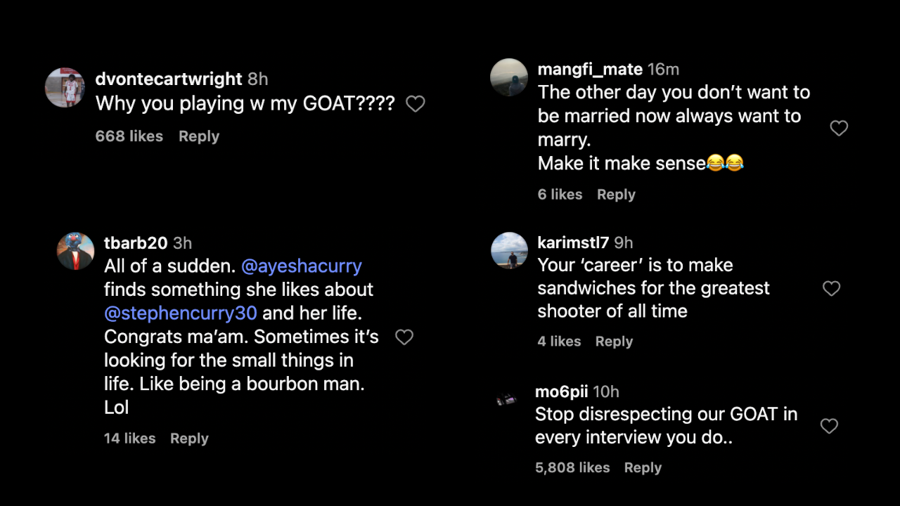Image via Ayesha Curry/Instagram (screengrab) Fans-react-to-Ayesha-Curry's-post