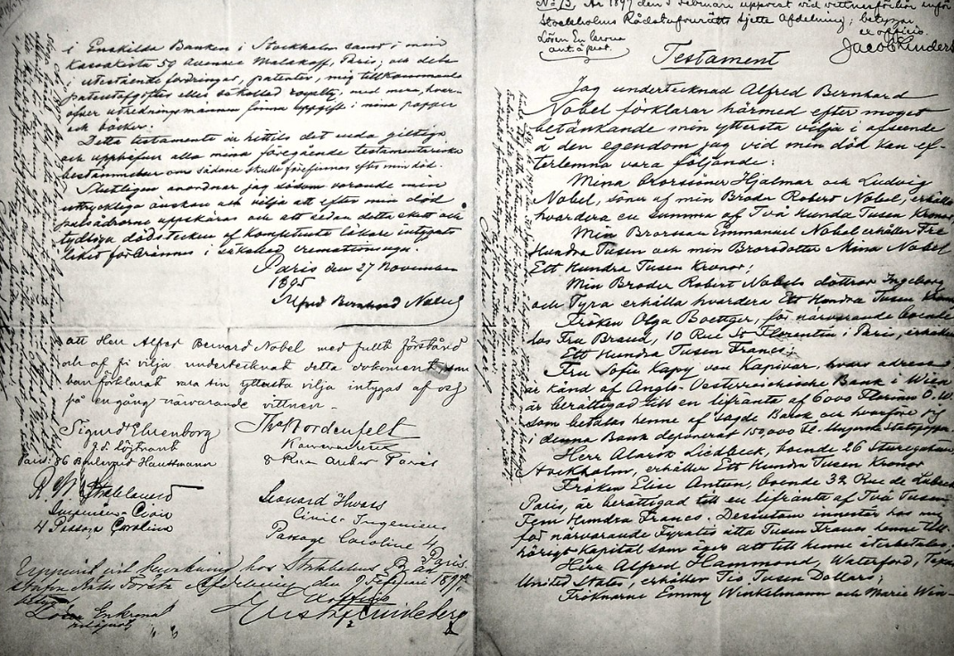 Alfred Nobel's will