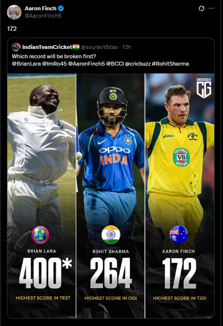 Aaron Finch on X Screenshot 2025-10-13 094452