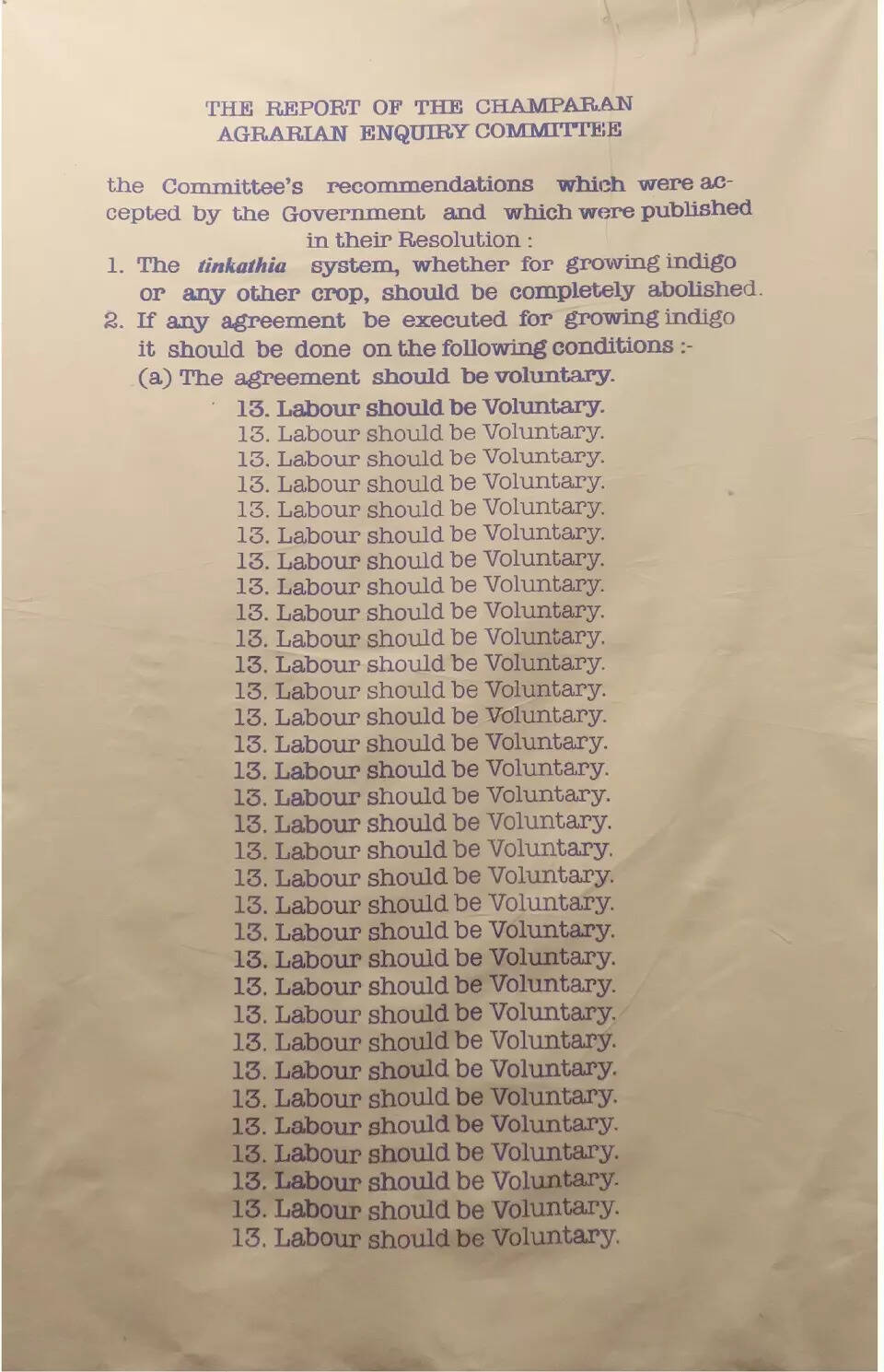 TEAS - Labour should be voluntary