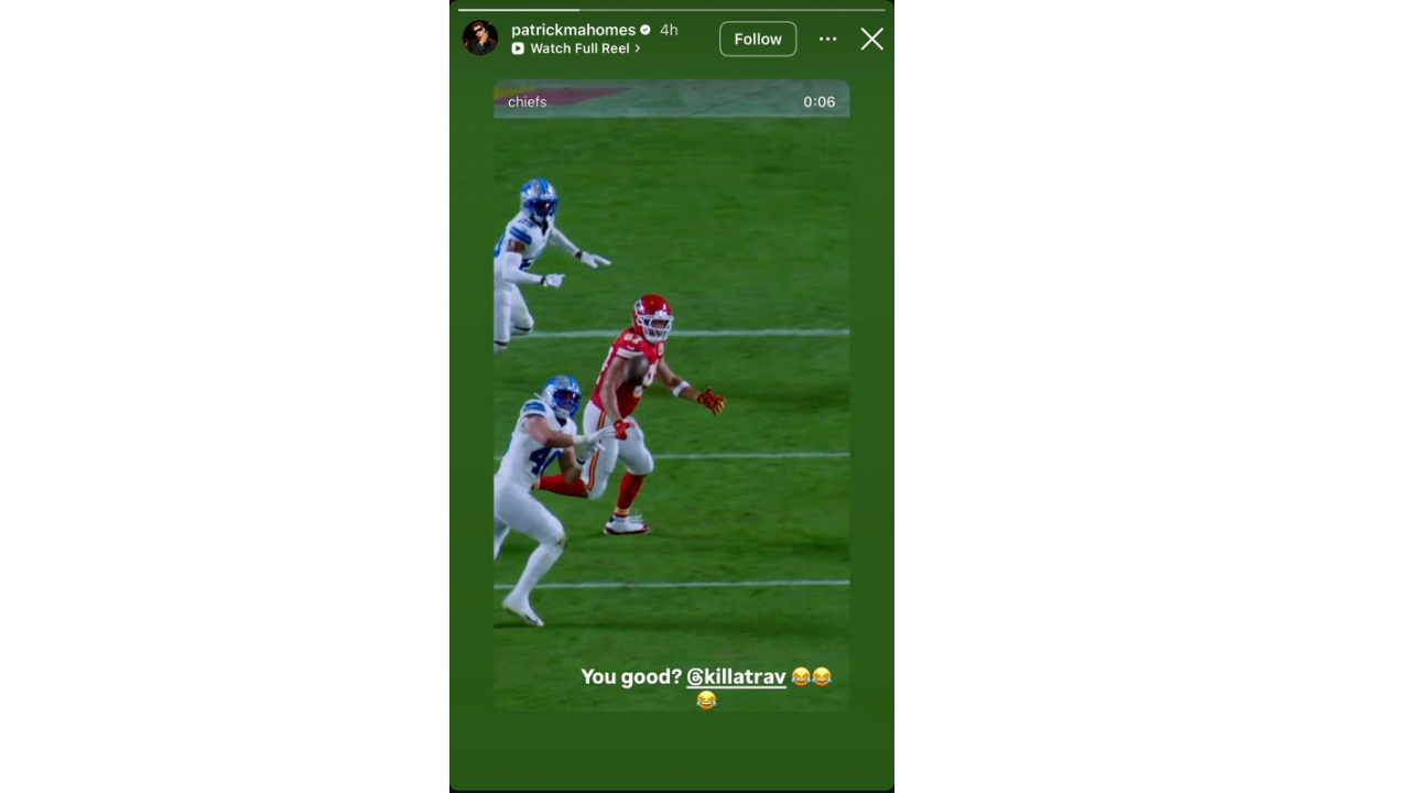 Travis Kelce’s scary flip makes Patrick Mahomes burst into laughter with viral Instagram joke afterwards