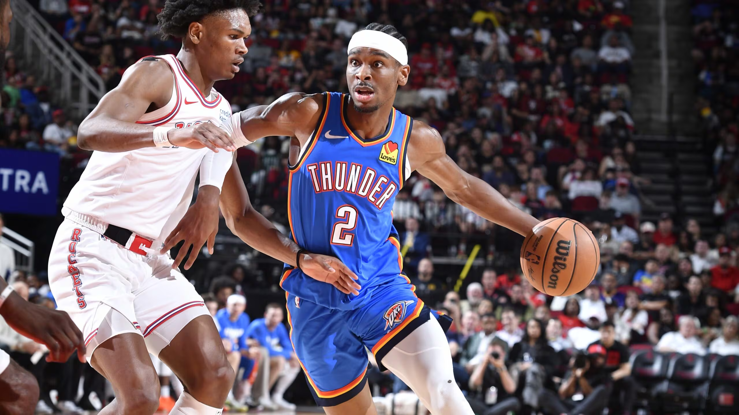 OKC Thunder vs Houston Rockets (Image via Getty) OKC Thunder vs Houston Rockets