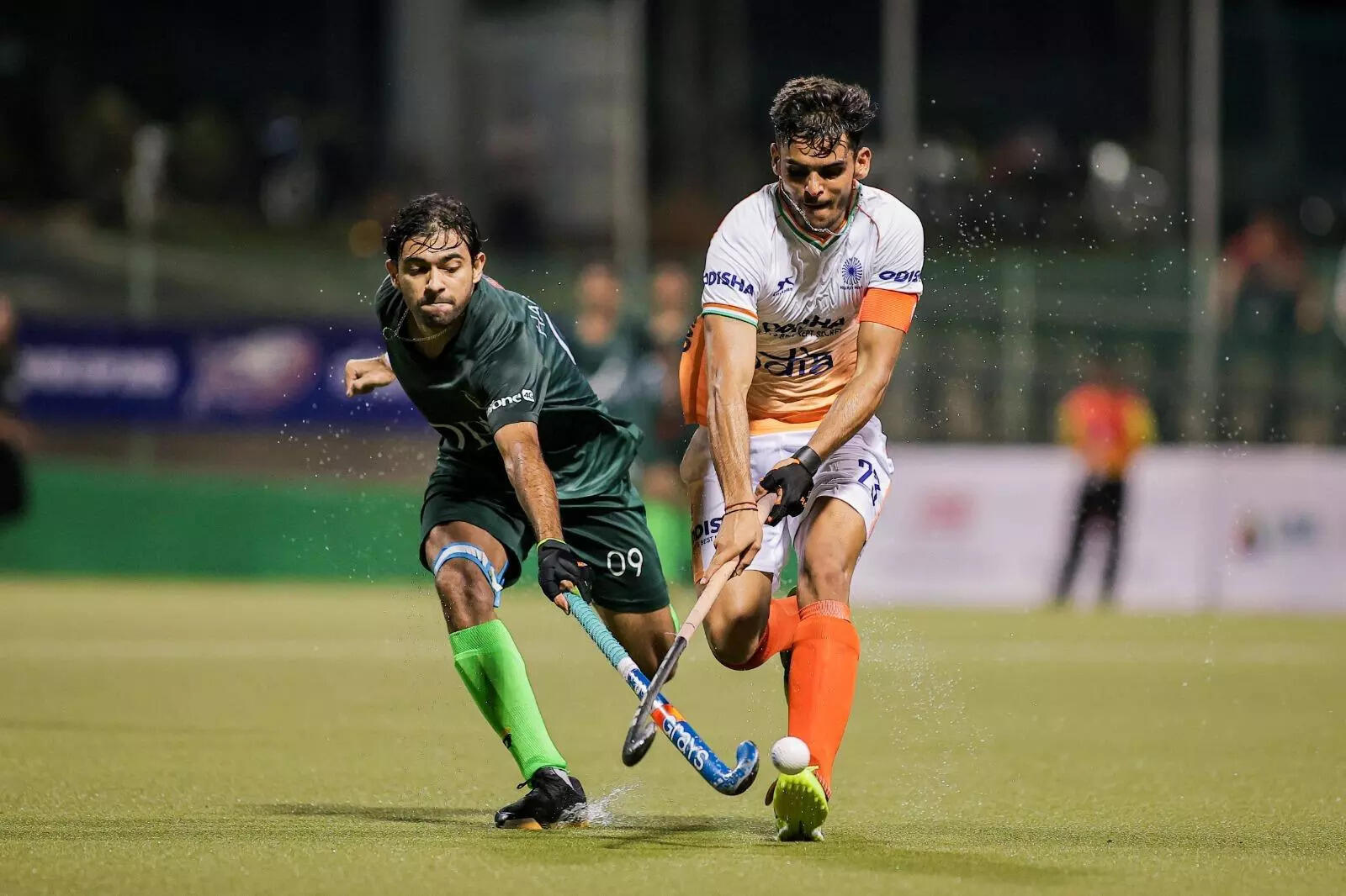 India and Pakistan played out a 3-3 draw in the Sultan of Johor Cup. (Image: X/Media_SAI) India Pakistan Sultan Johor Cup.