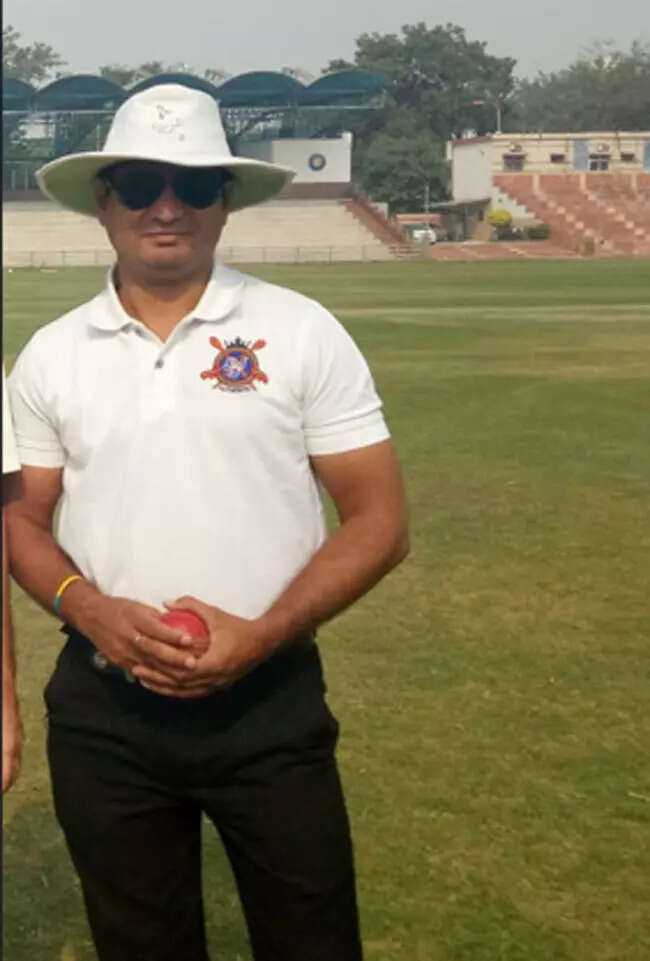 Pratika Rawal's father Pradeep is a BCCI-certified Level-II umpire. (Image: Special Arrangement) Embed-Pratika-DAD-Special