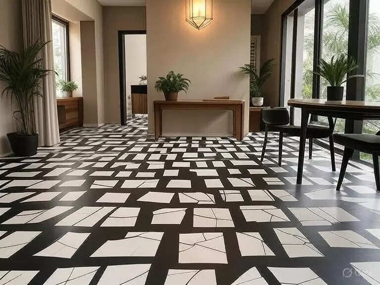 Black and White floor design