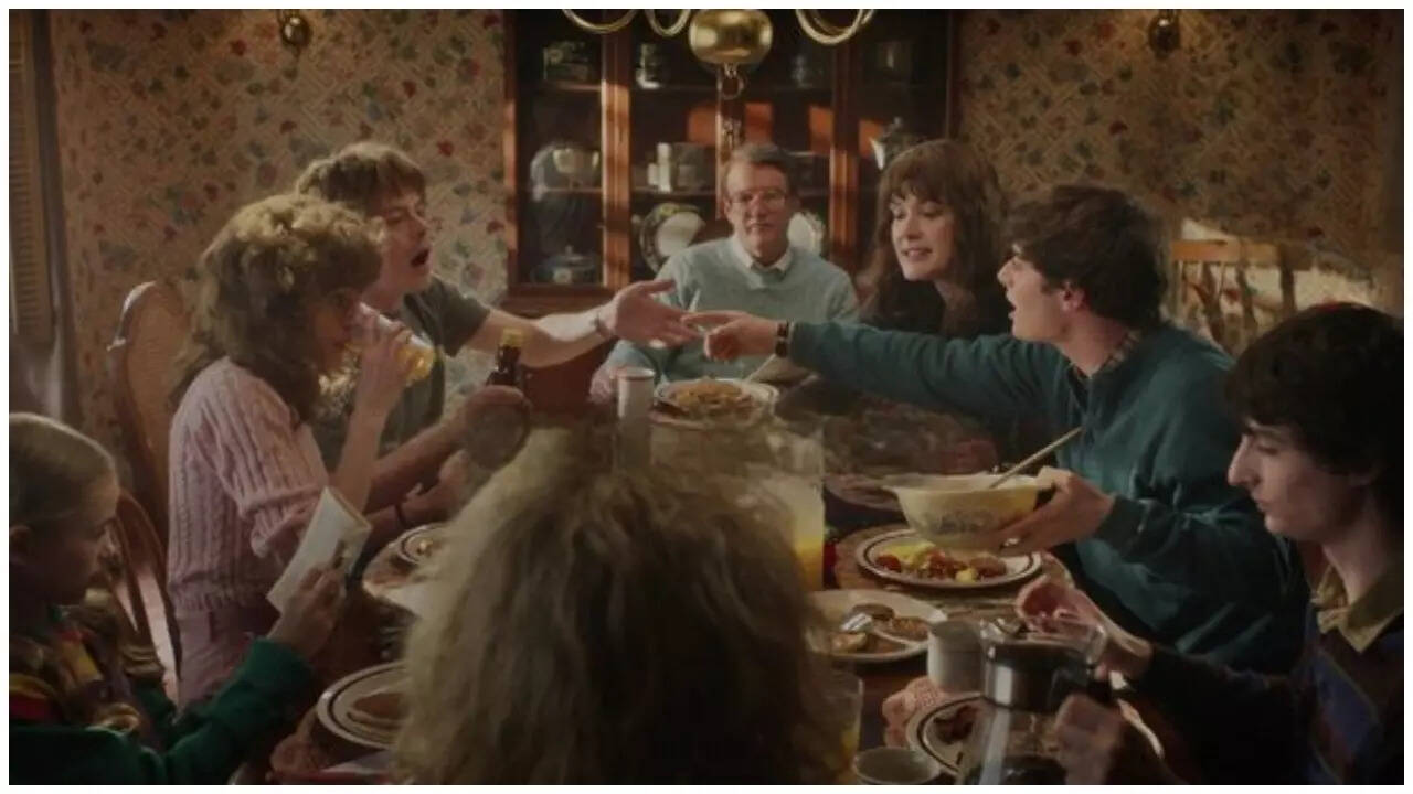 Breakfast scene from Stranger Things Season 5