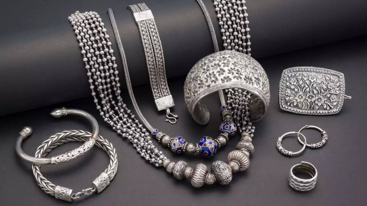 Silver jewellery-- Representative Image Silver jewellery-- Representative Image
