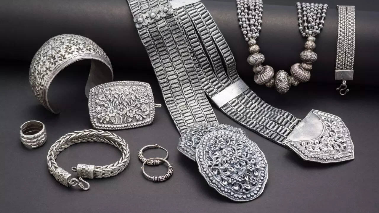 Silver jewellery-- Representative Image Silver jewellery-- Representative Image