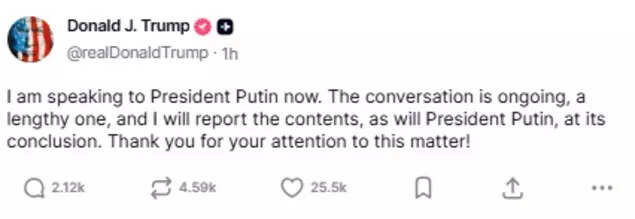 What Trump said on Truth Social